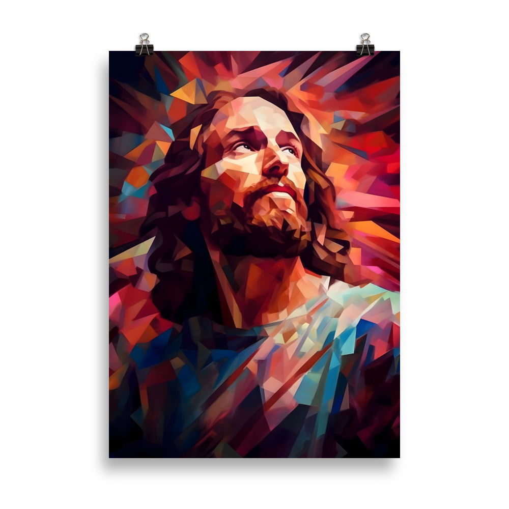 Poster : Jésus low poly