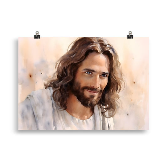 Poster : Jésus aquarelle