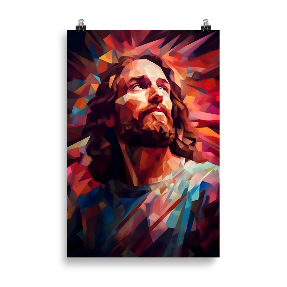 Poster : Jésus low poly