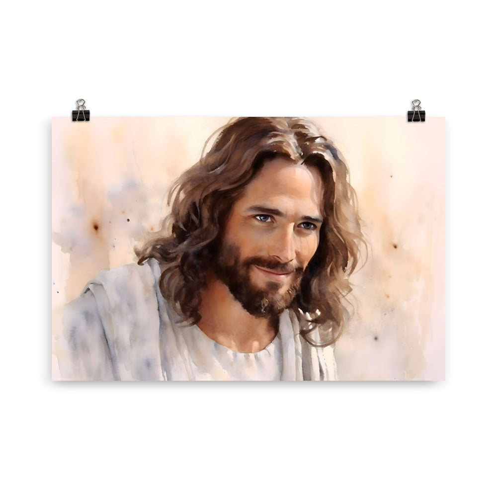 Poster : Jésus aquarelle