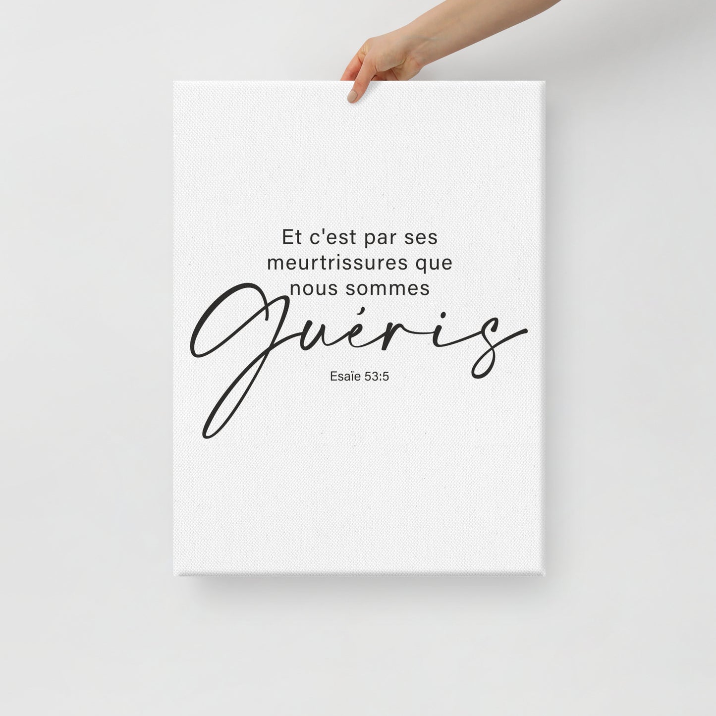 Impression sur toile : Esaïe 53:5