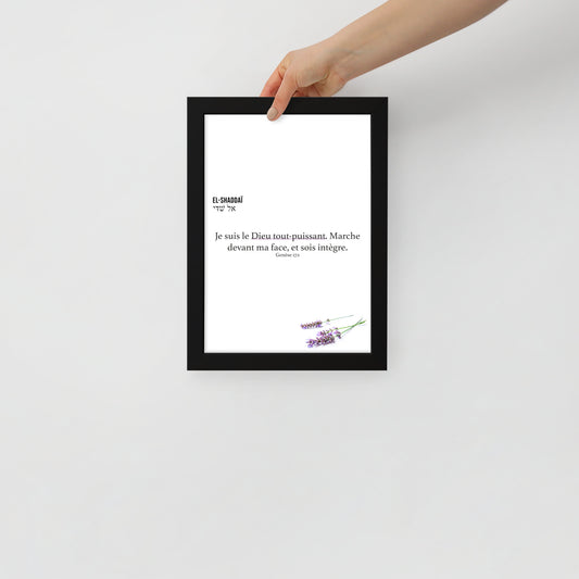 Poster encadré : El-Shaddaï