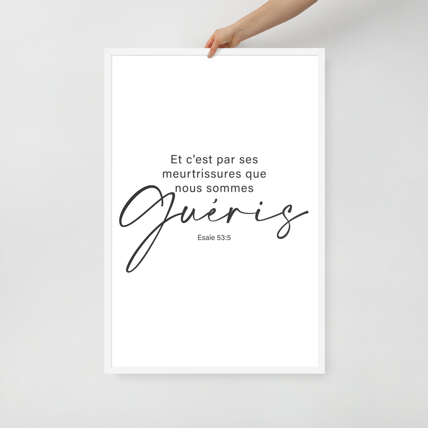 Poster encadré : Esaïe 53:5