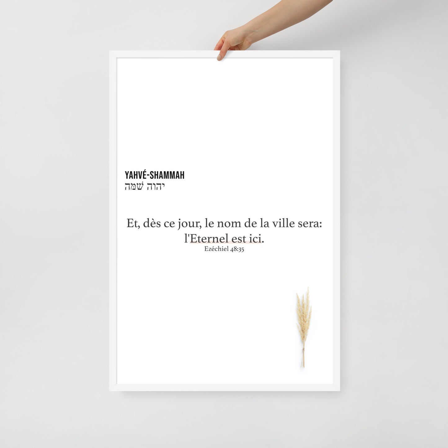 Poster encadré : Yahvé-shammah