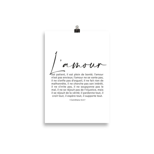 Poster : 1 Corinthiens 13:4-7
