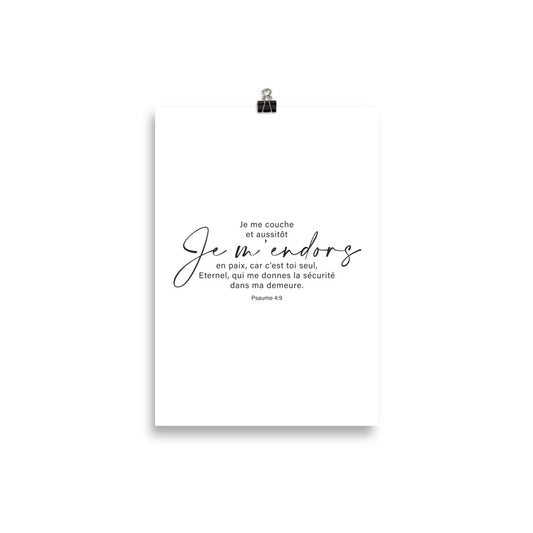 Poster : Psaume 4:9
