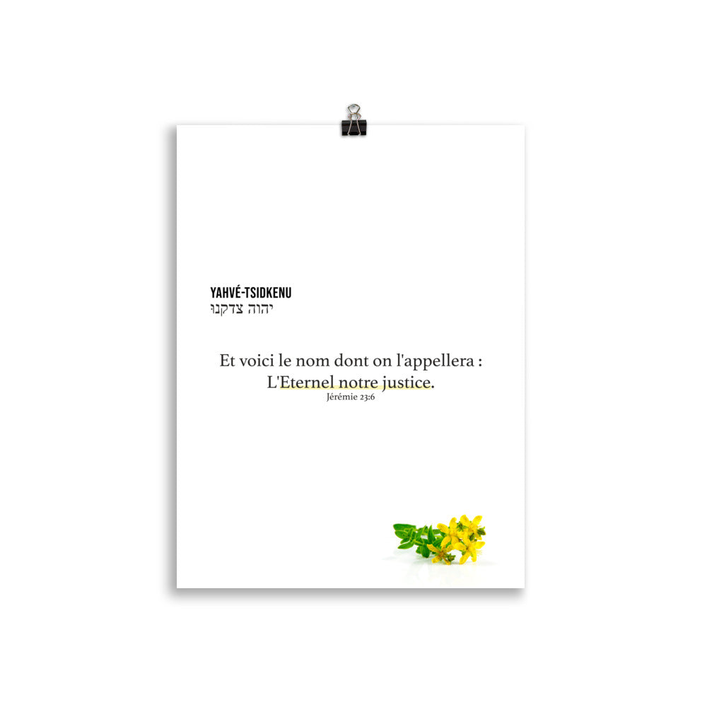 Poster : Yahvé-Tsidkenu