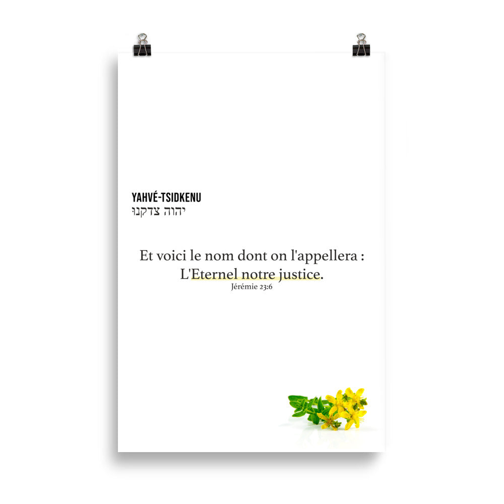 Poster : Yahvé-Tsidkenu
