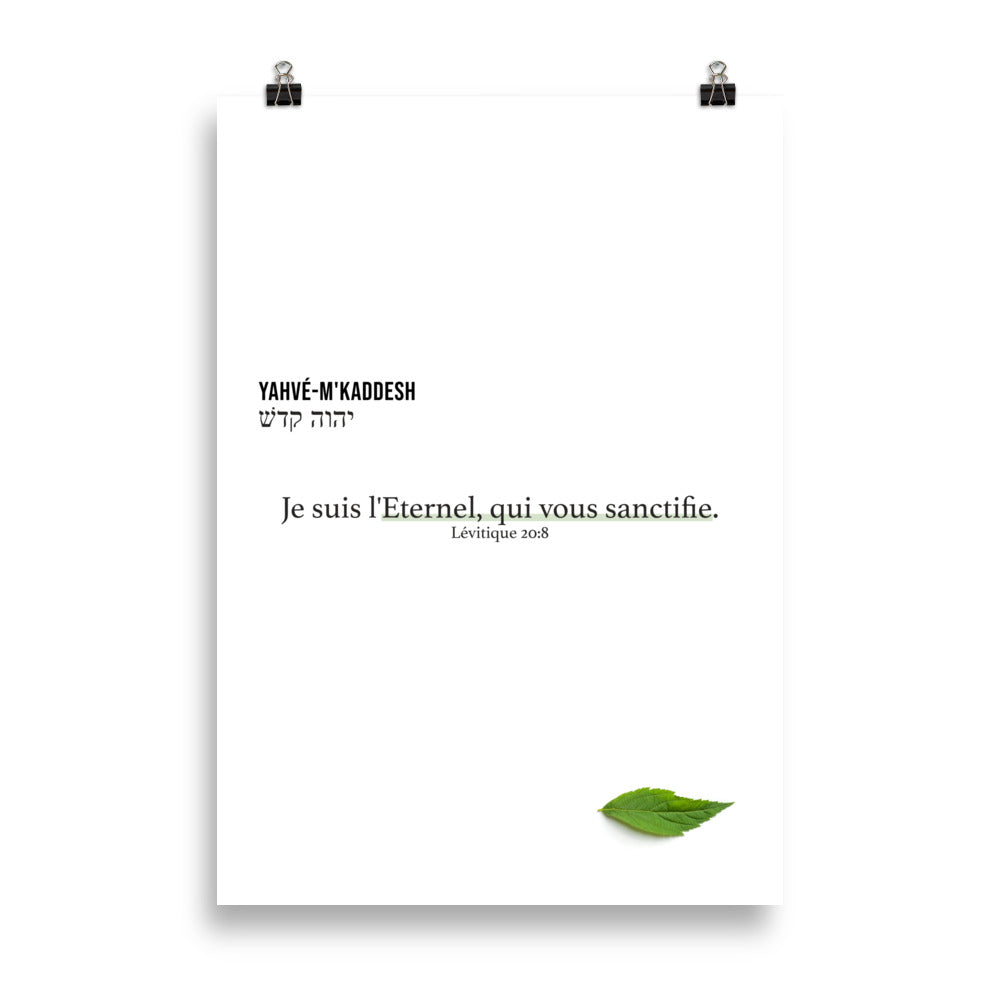 Poster : Yahvé-M'kaddesh