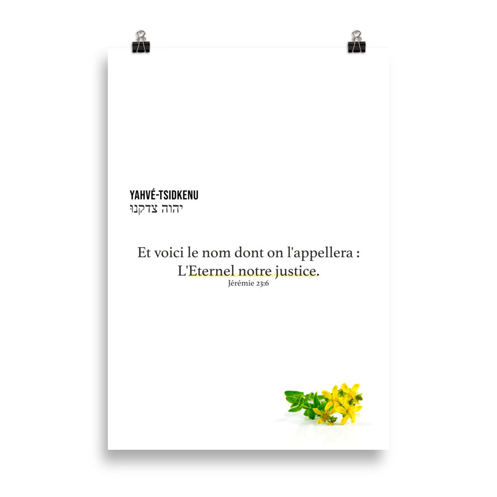 Poster : Yahvé-Tsidkenu
