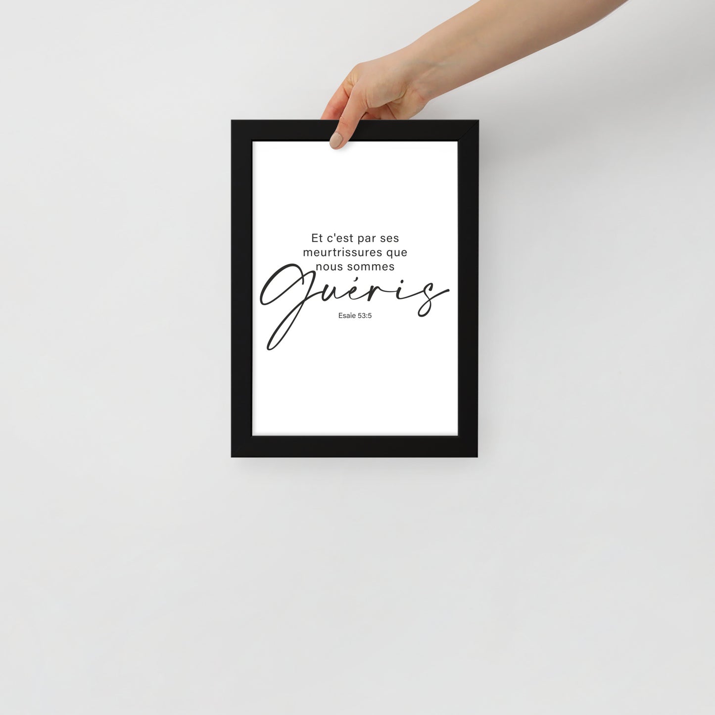 Poster encadré : Esaïe 53:5
