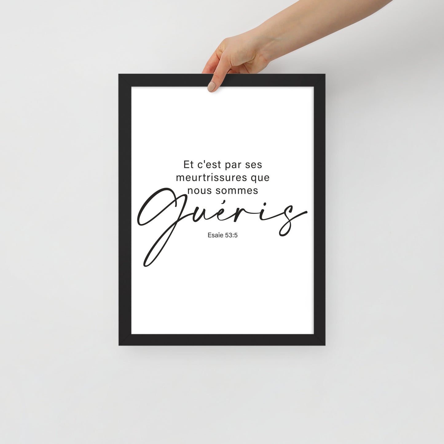 Poster encadré : Esaïe 53:5