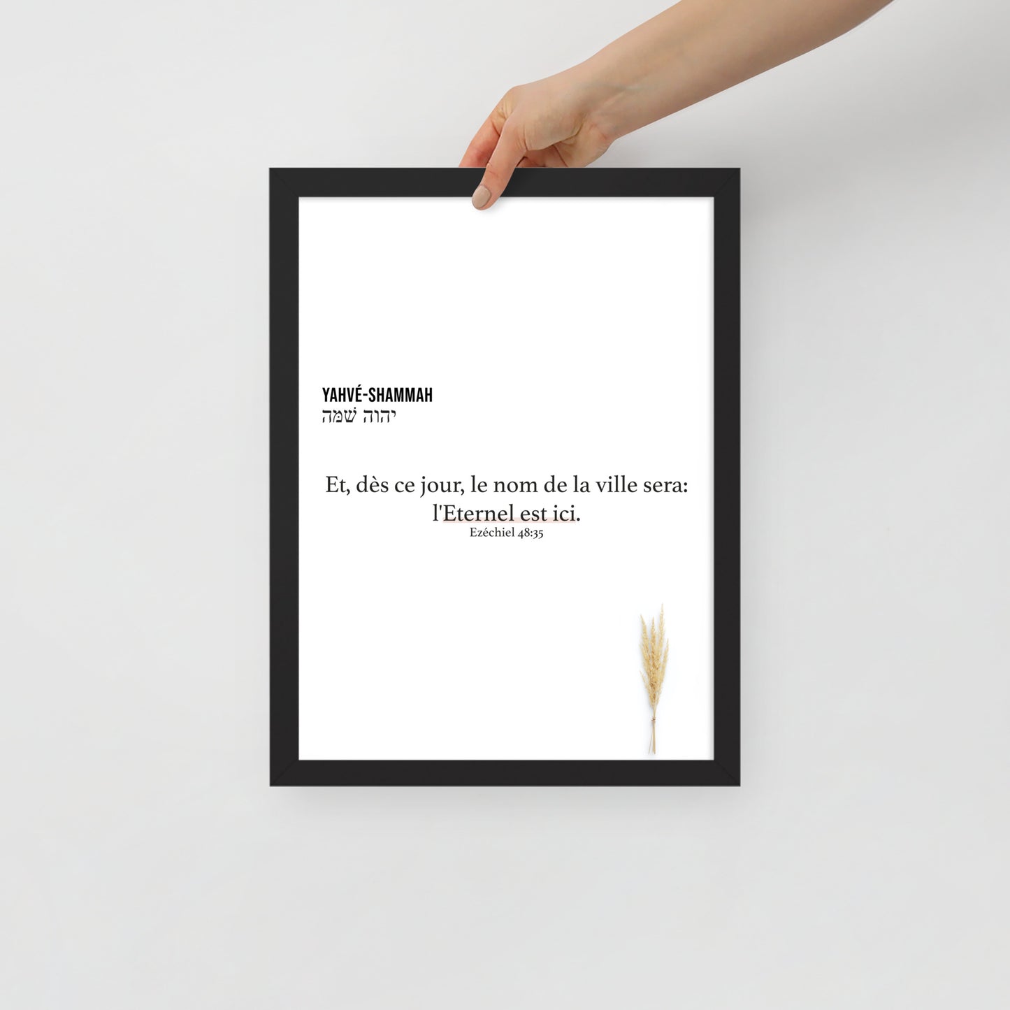Poster encadré : Yahvé-shammah
