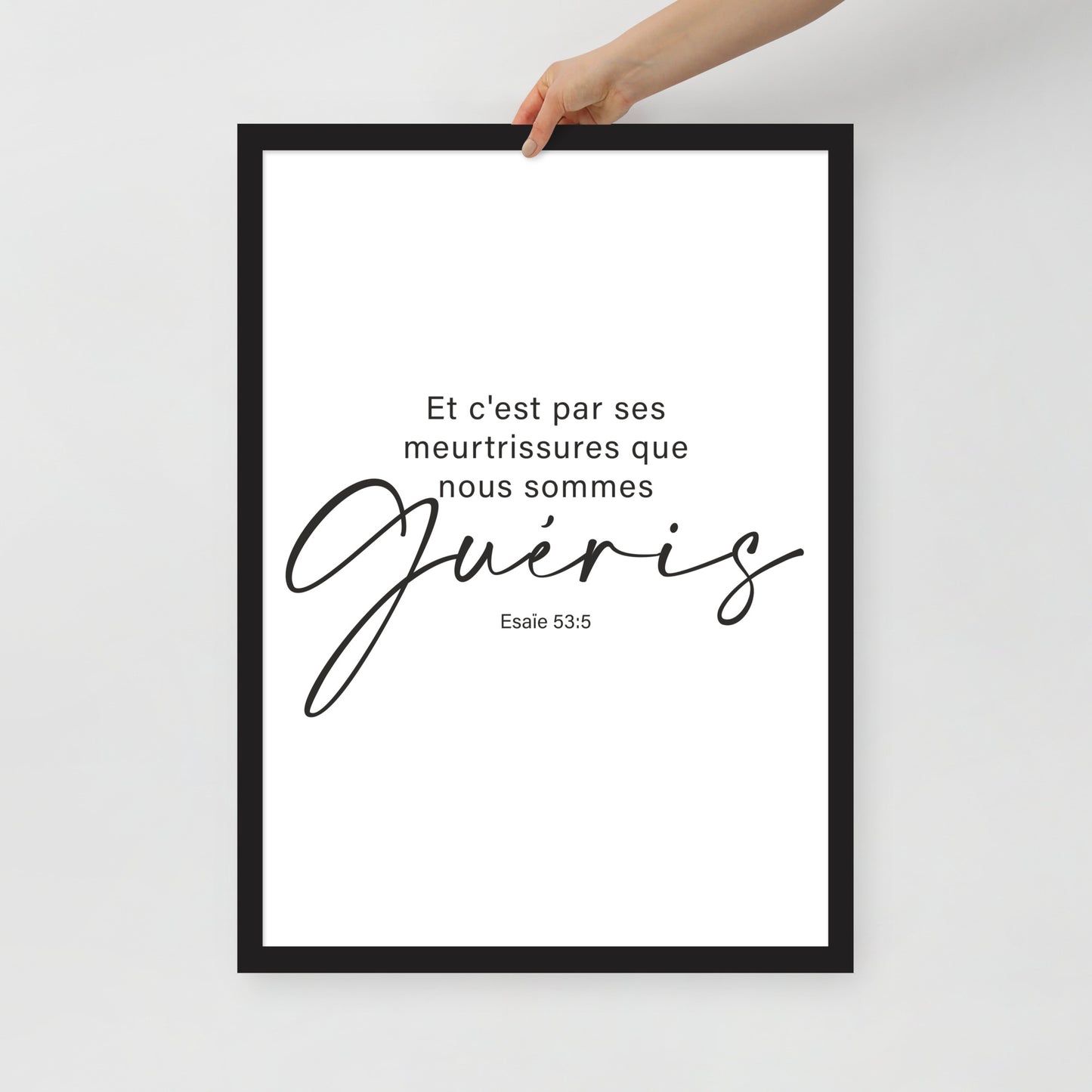 Poster encadré : Esaïe 53:5