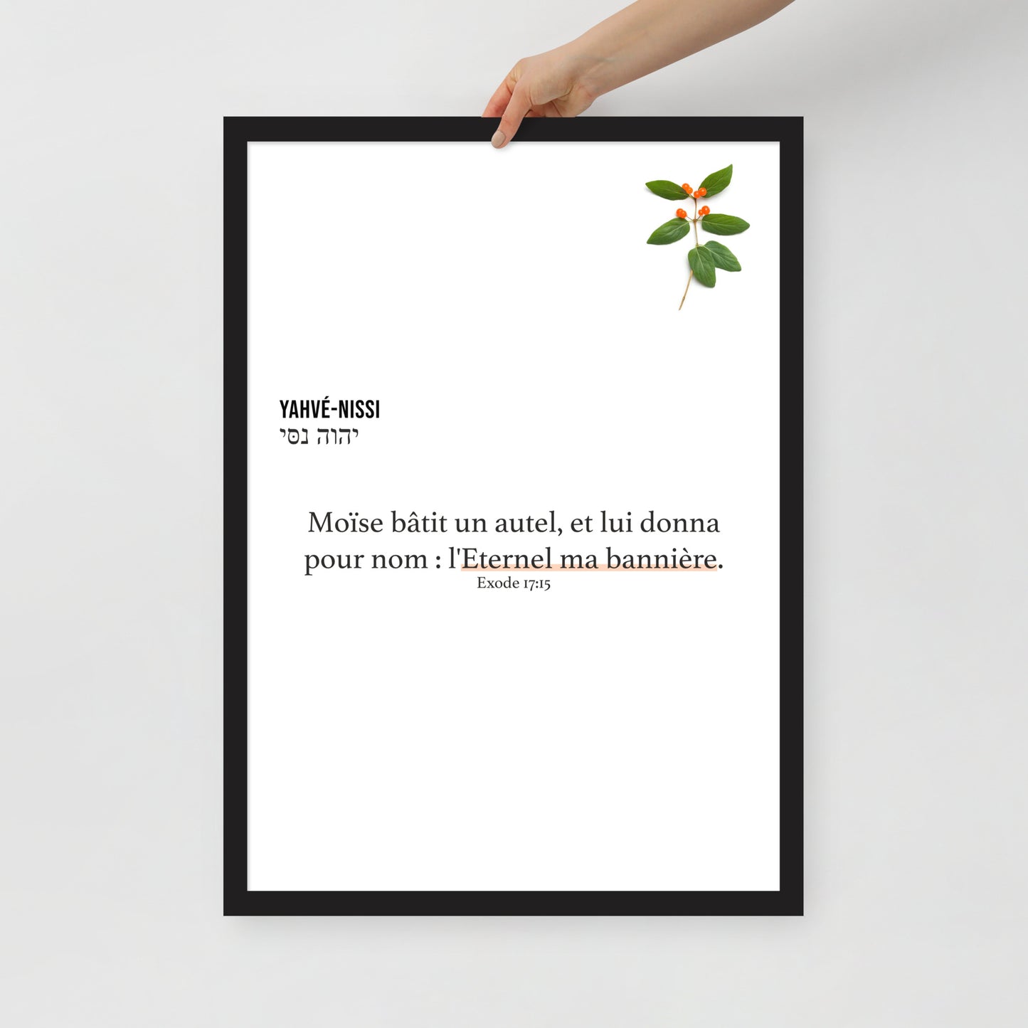 Poster encadré : Yahvé-Nissi