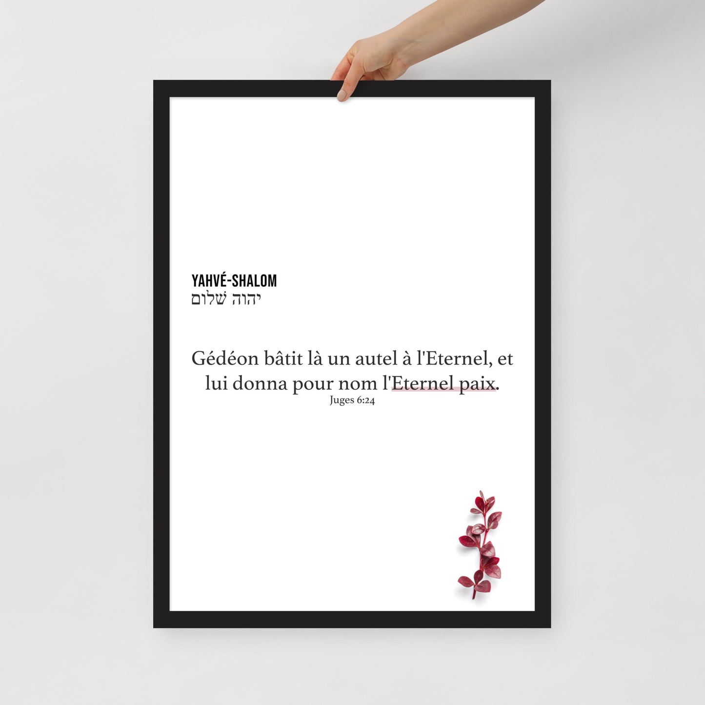 Poster encadré : Yahvé-Shalom