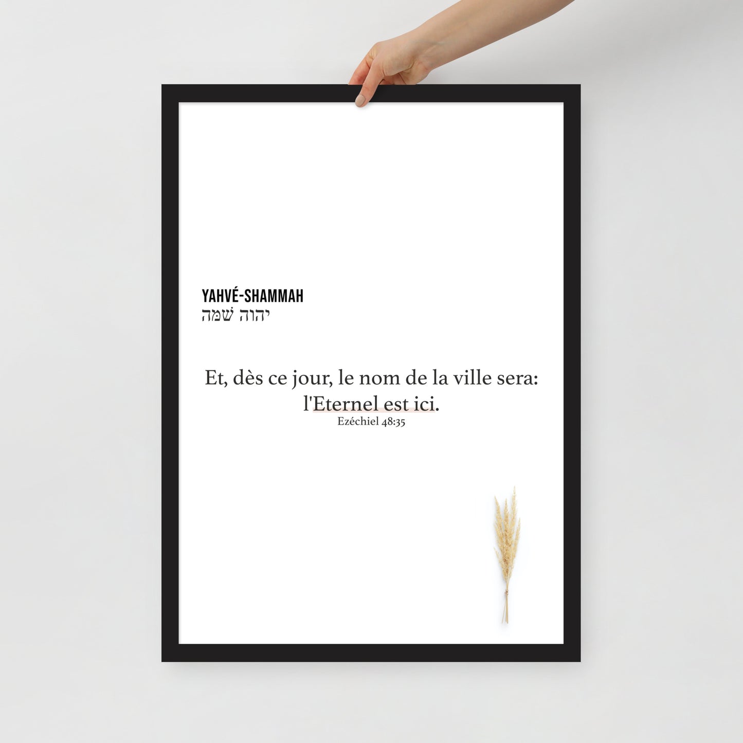 Poster encadré : Yahvé-shammah