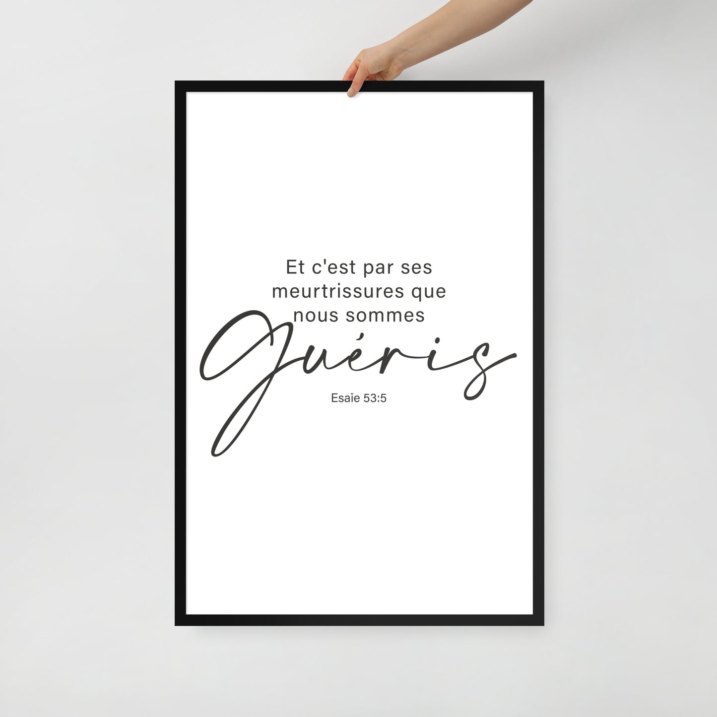 Poster encadré : Esaïe 53:5
