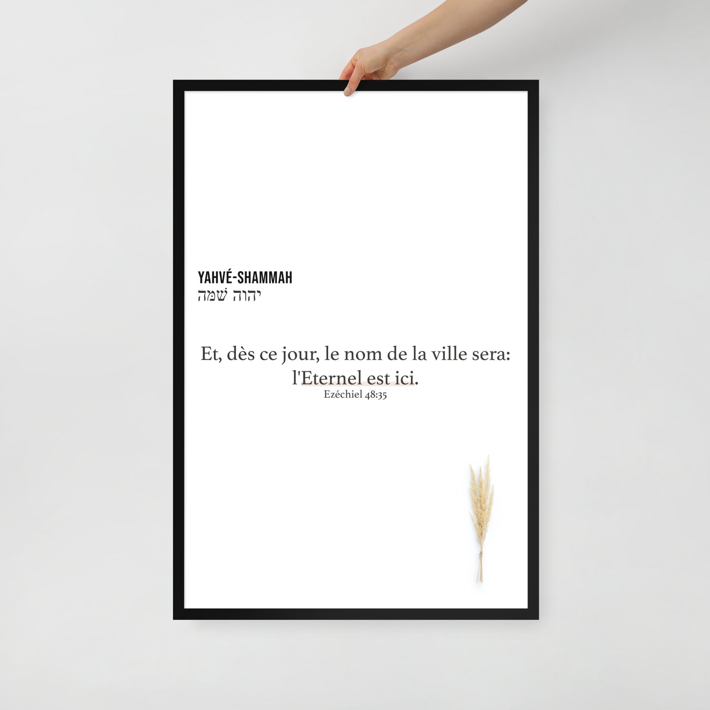 Poster encadré : Yahvé-shammah