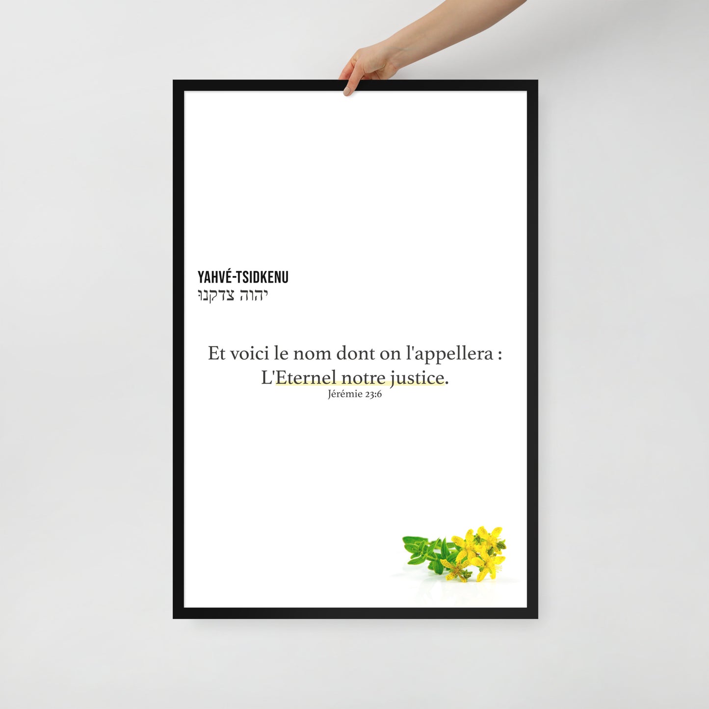 Poster encadré : Yahvé-Tsidkenu