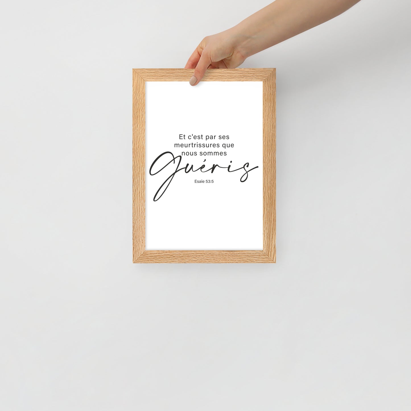 Poster encadré : Esaïe 53:5