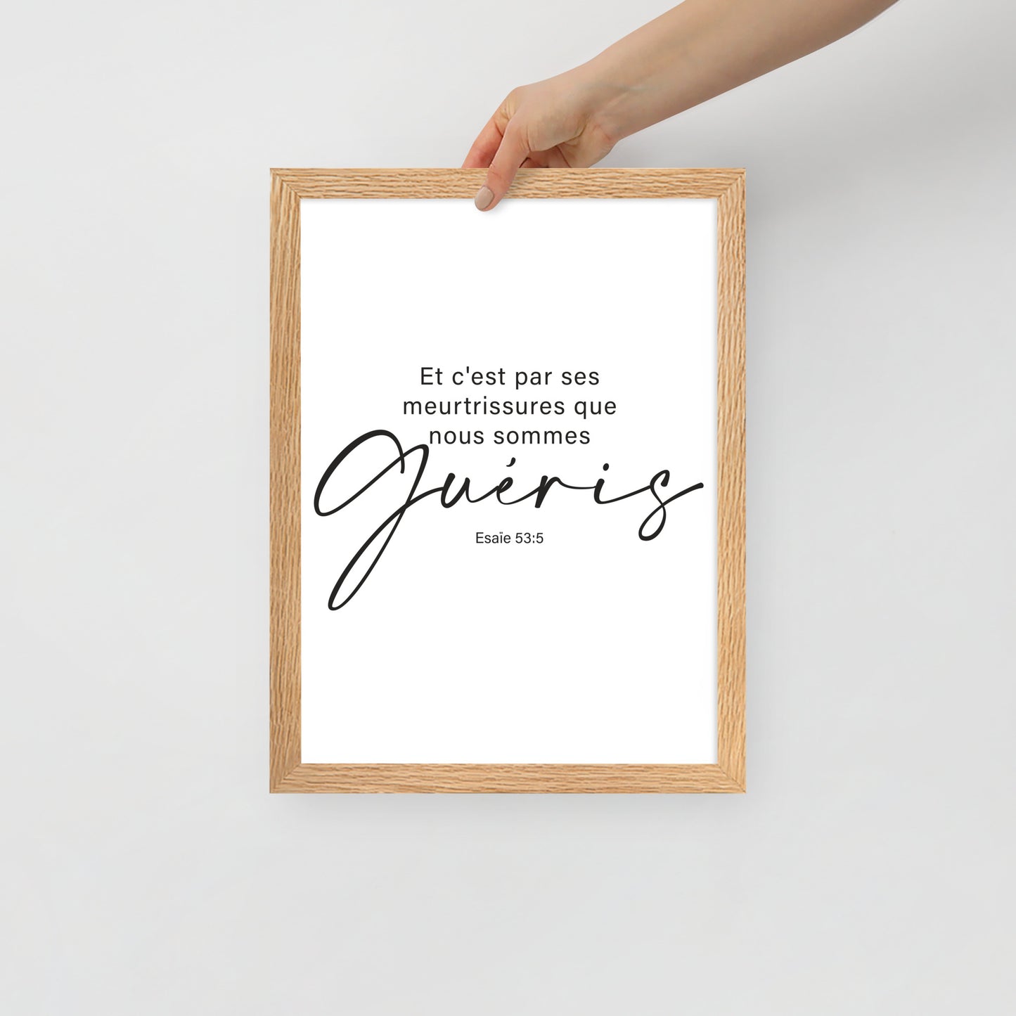 Poster encadré : Esaïe 53:5