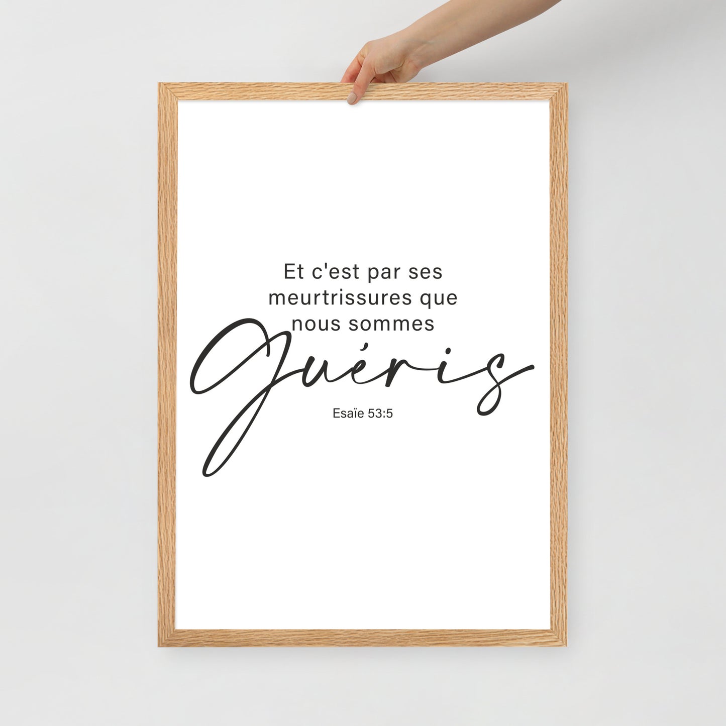 Poster encadré : Esaïe 53:5