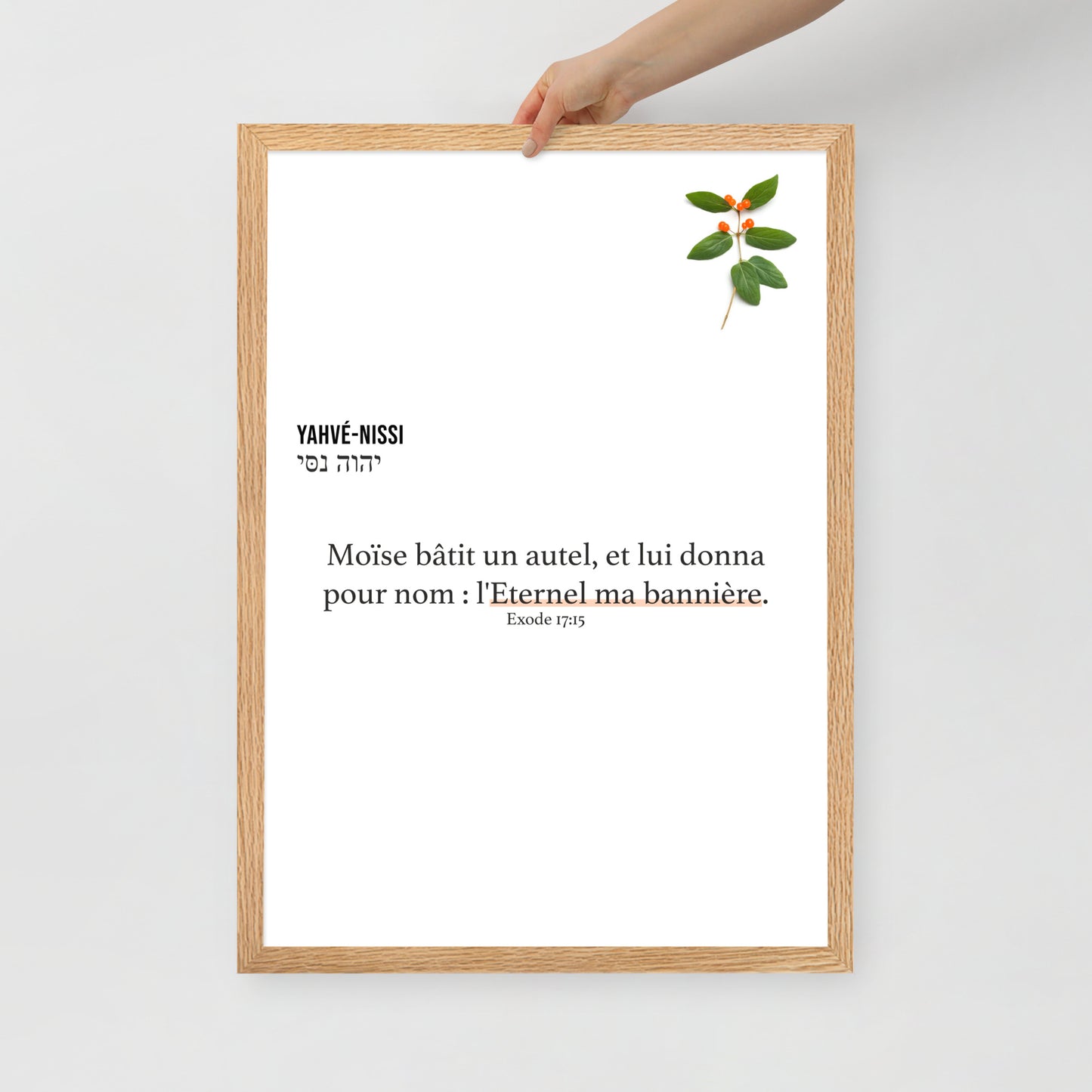 Poster encadré : Yahvé-Nissi