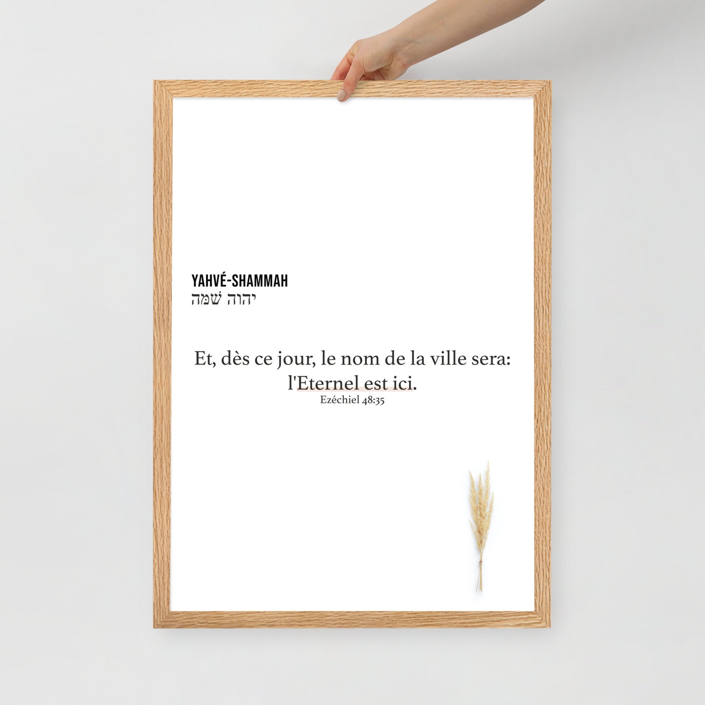 Poster encadré : Yahvé-shammah