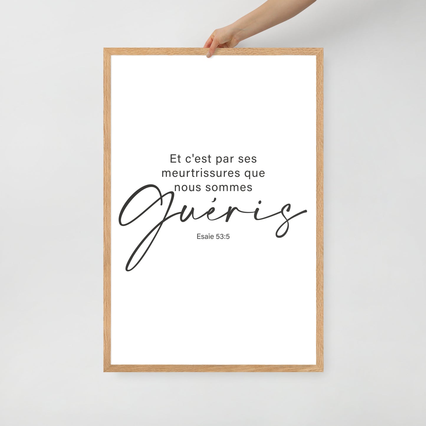 Poster encadré : Esaïe 53:5