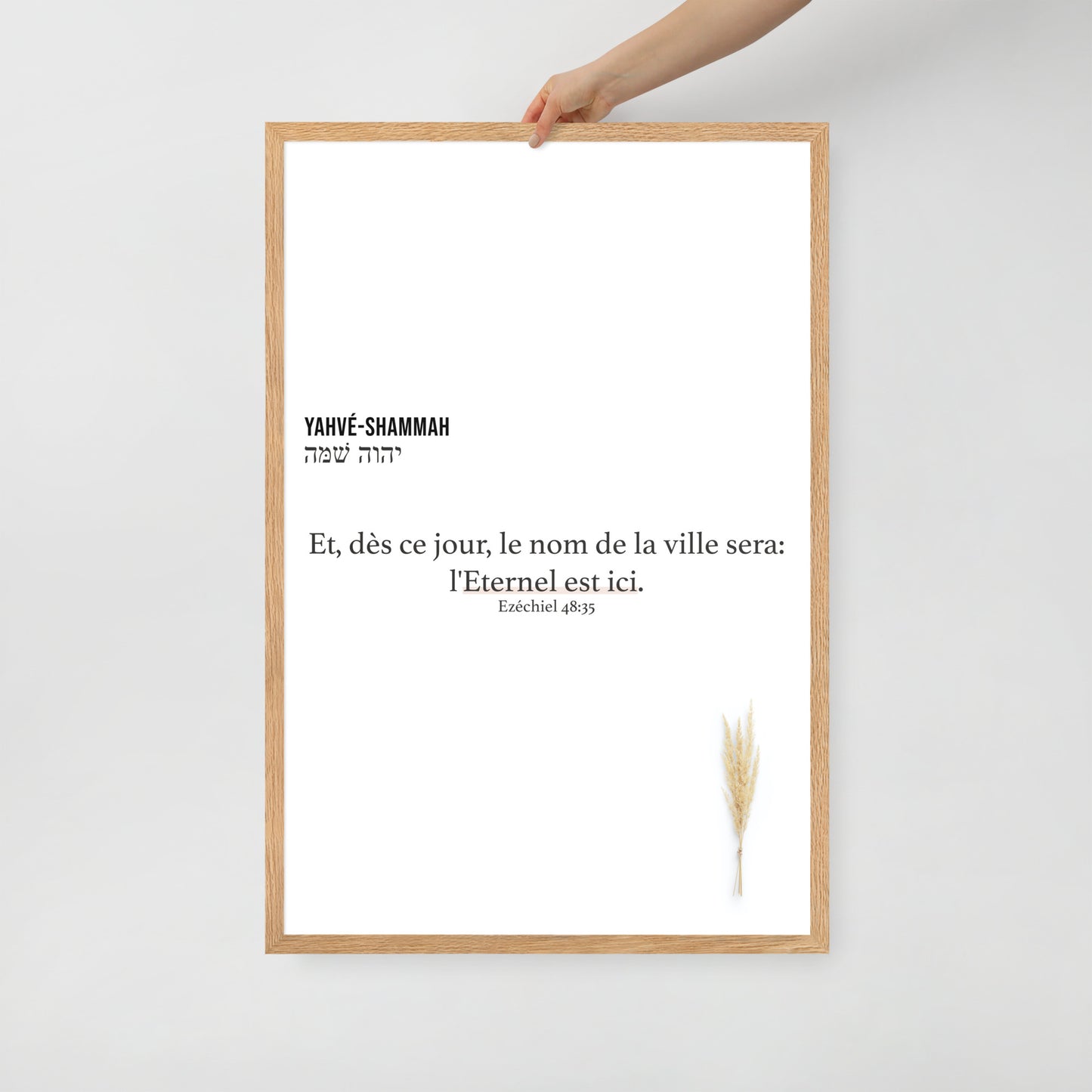 Poster encadré : Yahvé-shammah