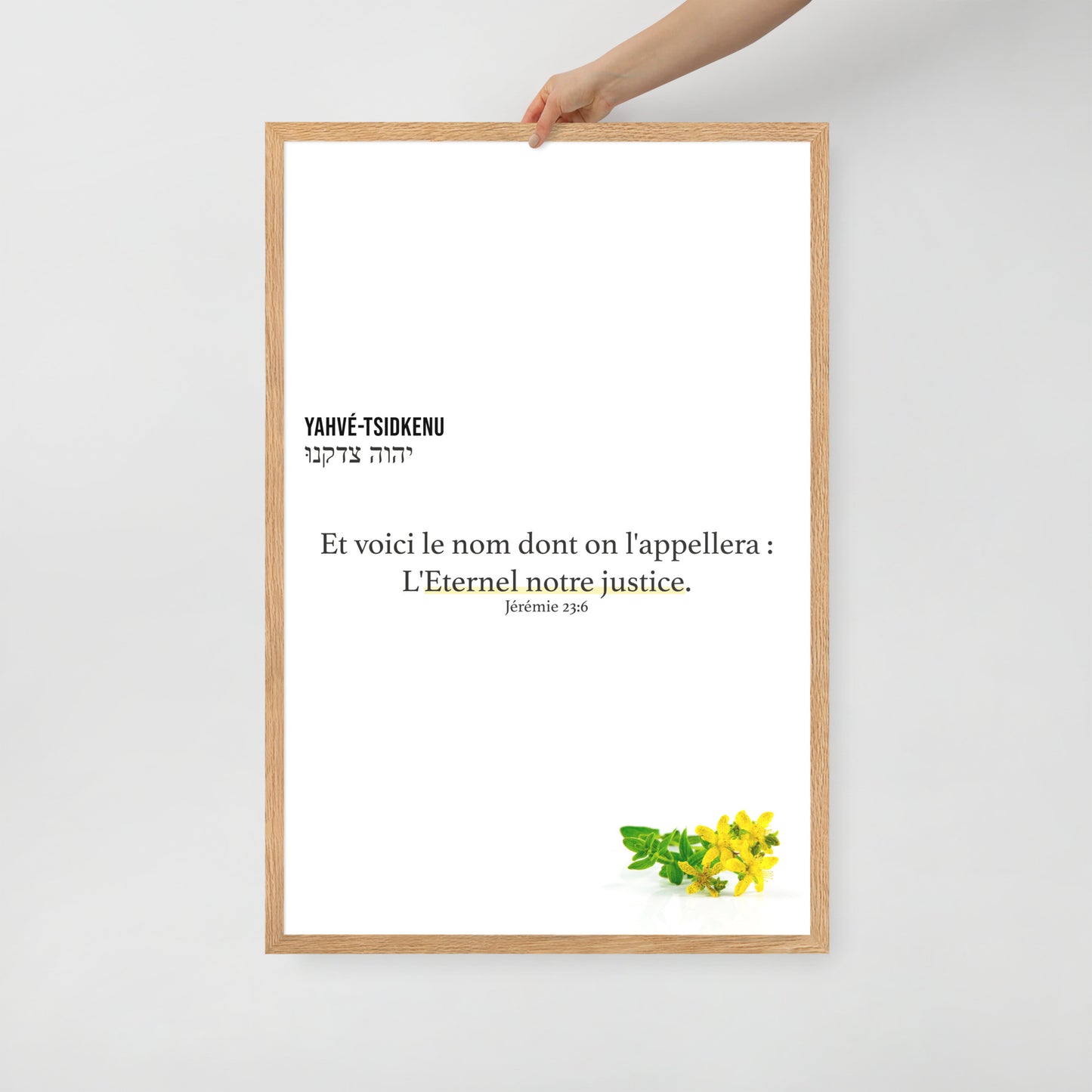 Poster encadré : Yahvé-Tsidkenu