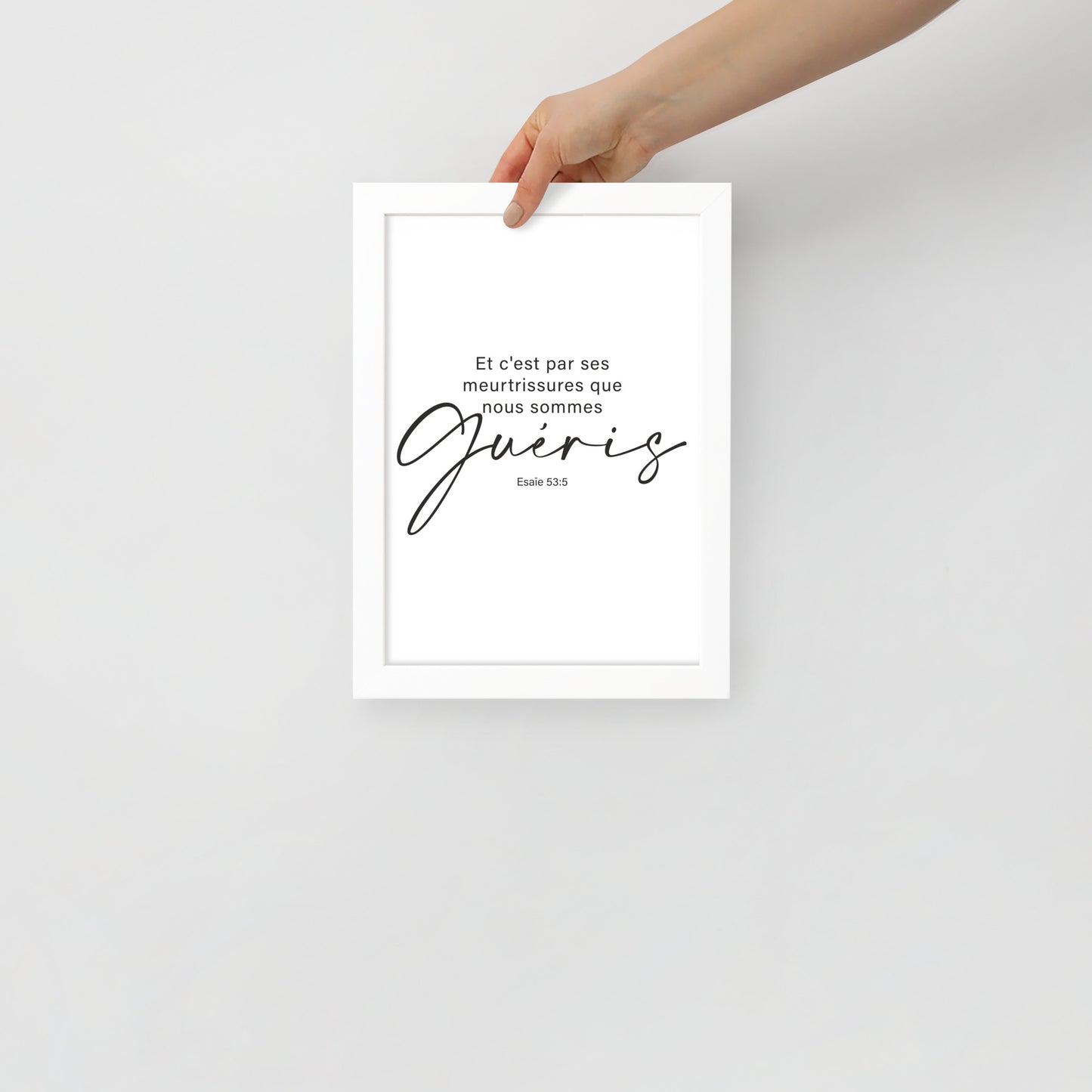 Poster encadré : Esaïe 53:5
