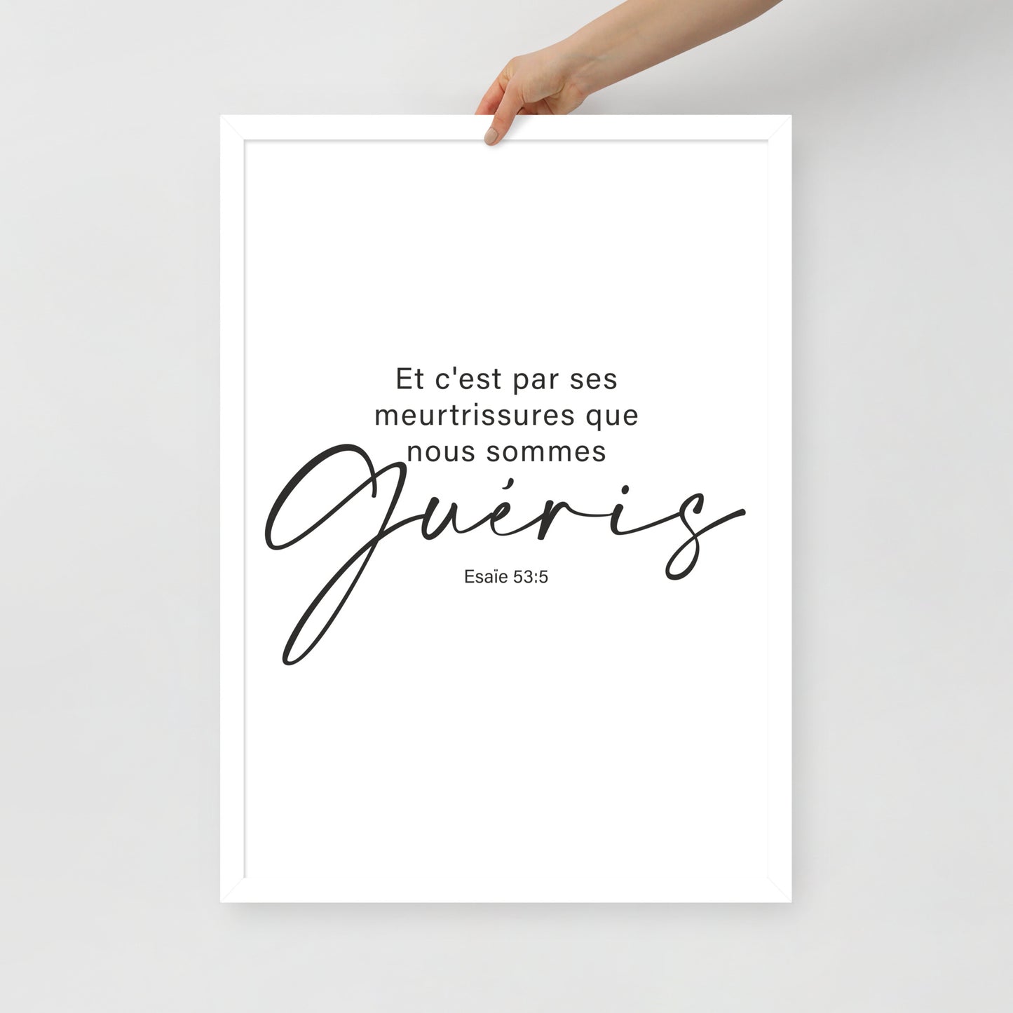 Poster encadré : Esaïe 53:5