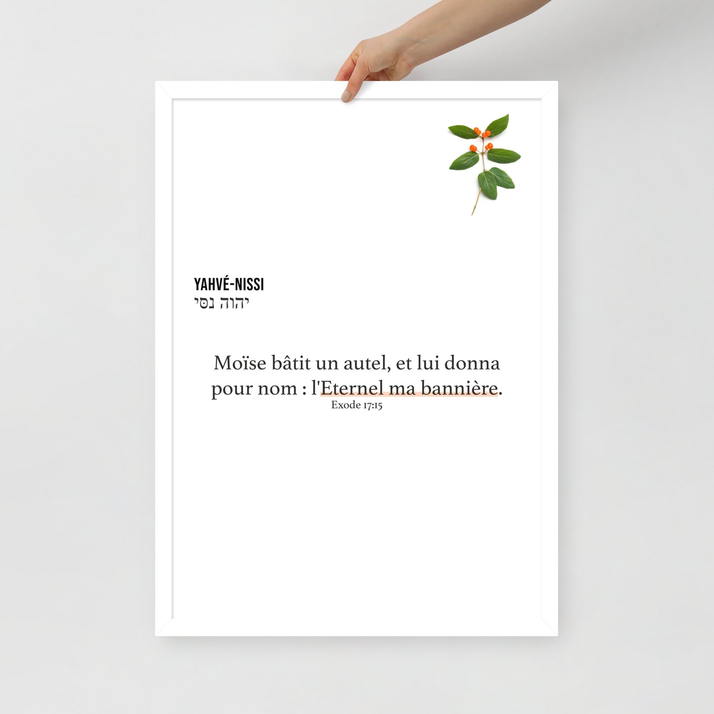 Poster encadré : Yahvé-Nissi
