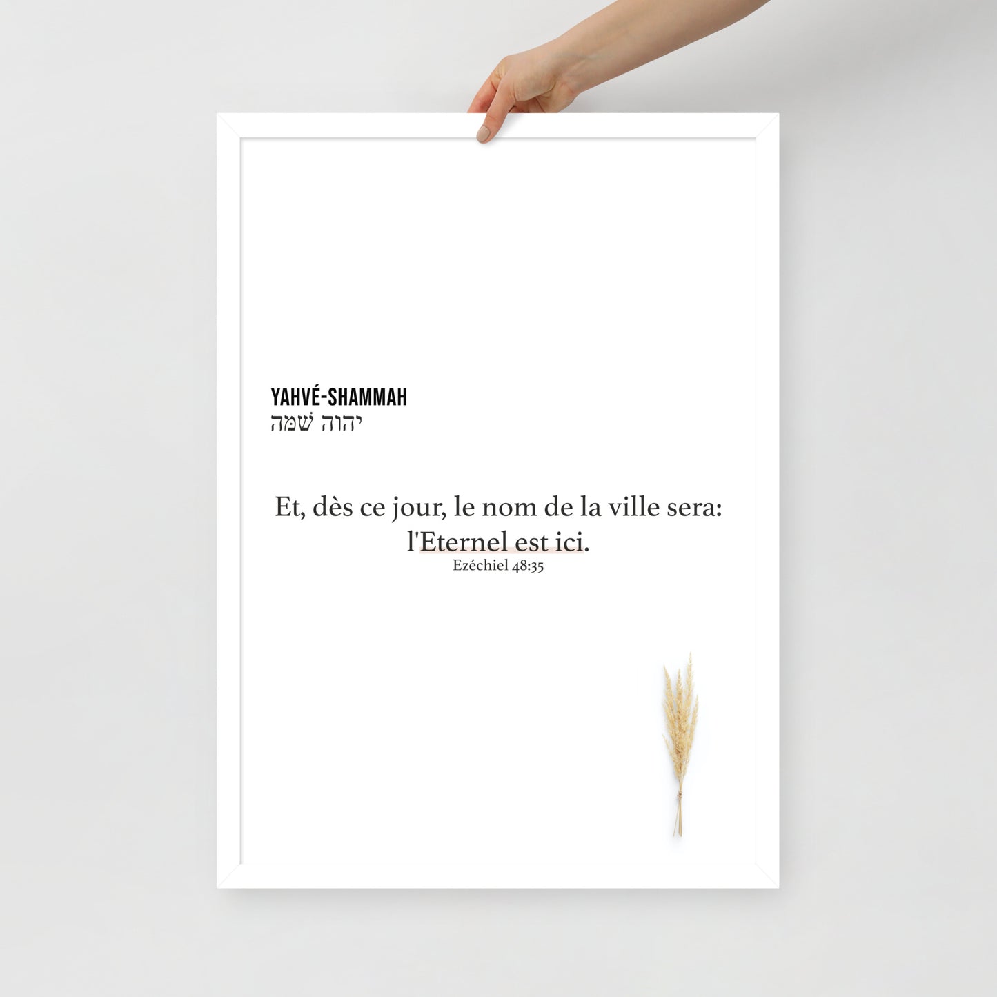 Poster encadré : Yahvé-shammah