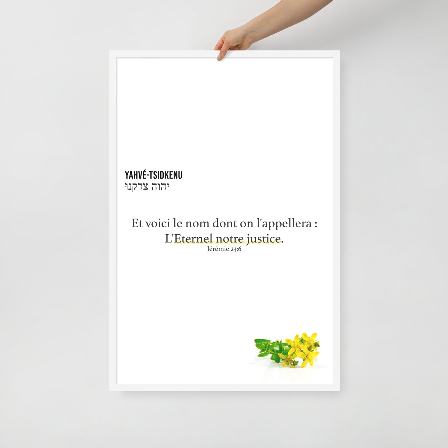 Poster encadré : Yahvé-Tsidkenu
