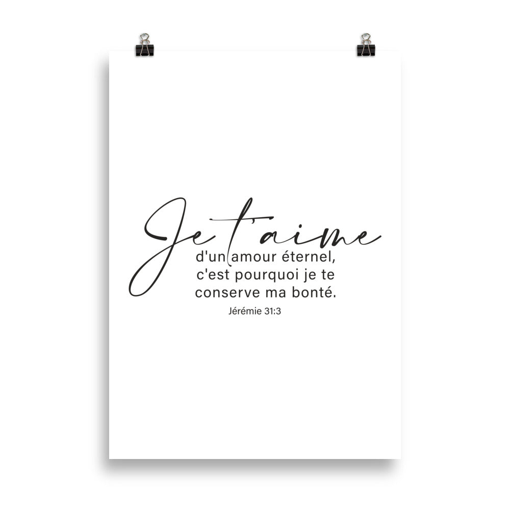 Poster : Jérémie 31:3